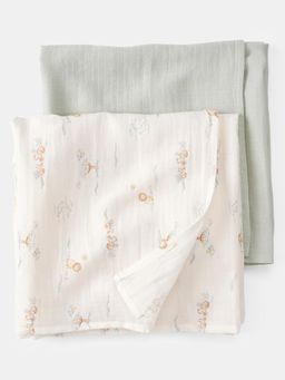 Carter's - Baby Boy Multi-Color Lion Print Muslin Swaddles (Pack of 2)