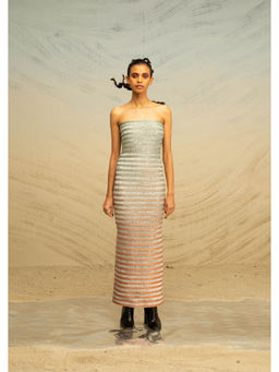 AKHL - Grey Strapless Gradient Dress