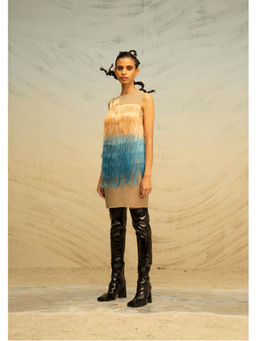AKHL - Multi-Colour Fringed Glass Dress