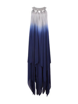 AKHL - Blue Satin Maxi Dress