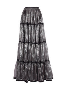 AKHL - Charcoal Tiered Lurex Gathered Skirt