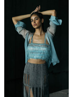 AKHL - Turquoise Fringed Crop Top