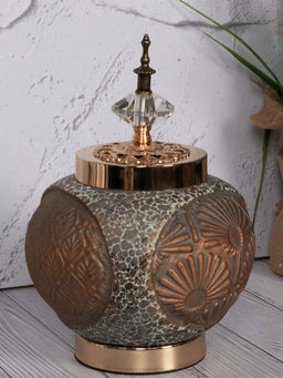 Aarvi Decor - Golden Antique Decorative Ceramic Reverie Vase for Home and Office