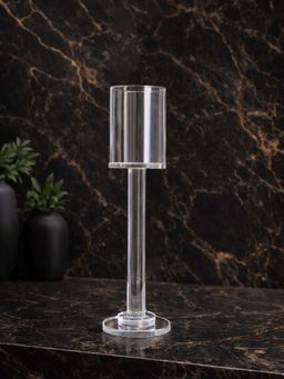 Aarvi Decor - Crystal Columnar Pillar Candle Holder