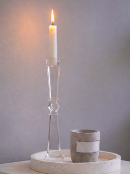 Aarvi Decor - Geometric Cut Crystal Candle Holder