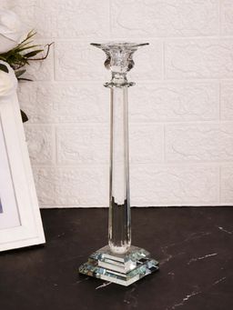 Aarvi Decor - Luxury Clear Crystal Glow Candle Holder