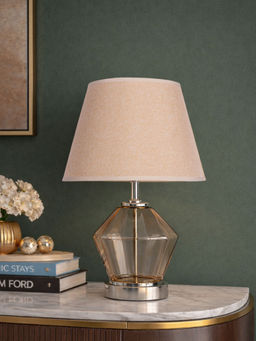 Aarvi Decor - Beige Glass Table Lamp