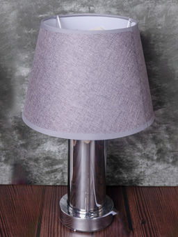 Aarvi Decor - Grey Chrome Glass Table Lamp