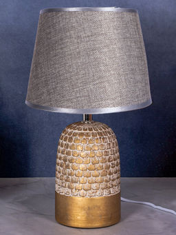 Aarvi Decor - Grey Ceramic Glazed Table Lamp
