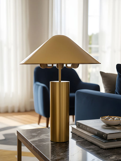 Aarvi Decor Gold Metal Decorative Halo Table Lamp