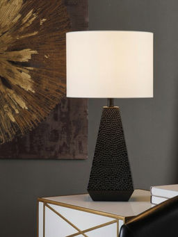 Aarvi Decor - White Resin Decorative Noir Prestige Luxe Table Lamp