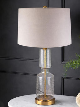 Aarvi Decor - Gray Glass Decorative Celeste Luxe Lamp