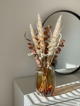Aarvi Decor - Autumn Meadow Yellow Glass Vase
