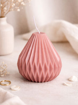 Aarvi Decor - Pink Aromatic Geometric Candle