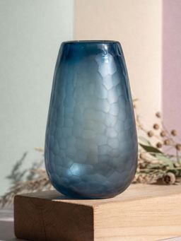 Aarvi Decor - Blue Ocean Breeze Transparent Glass Vase