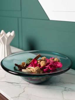 Aarvi Decor - Ocean- Pink Hand-Blown Glass Urli Bowl