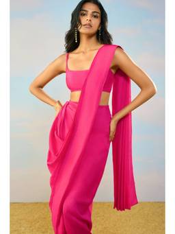 dash and dot - Pink Textured Strappy Bandeau Blouse