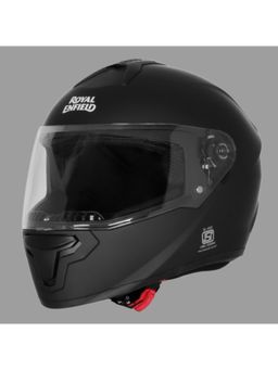 Royal Enfield - Black Polycarbonate Solid Helmet