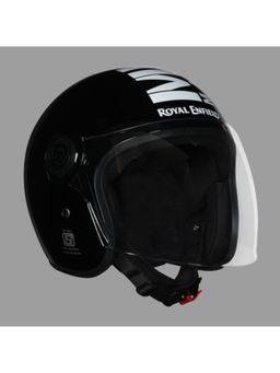 Royal Enfield - Black Polycarbonate Solid Helmet