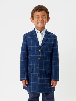 One Friday - Blue Checks Overcoat