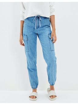 American Eagle - WoWomen Blue Baggy Cargo Jogger