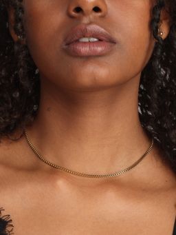 Palmonas - 18K Gold Plated Small Box Chain Necklace for Women