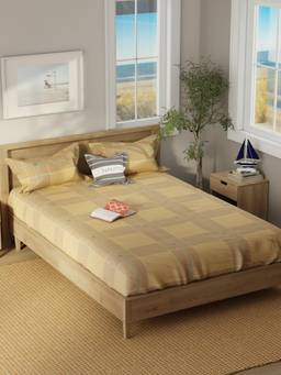 Nautica - Bedsheet And 2 Pillow Covers Raymarine Checks - Sand/Multi-Color (Double)