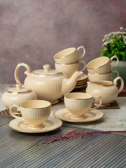 CLAY CRAFT - Ivory Fine Ceramic Julie 15 Pieces Tea Set