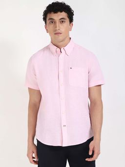 Tommy Hilfiger - Mens Pink Solid Shirt