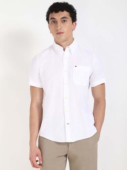 Tommy Hilfiger - Mens White Solid Shirt
