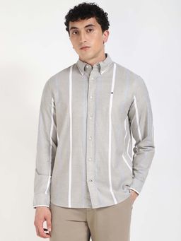 Tommy Hilfiger - Mens Grey Stripes Shirt