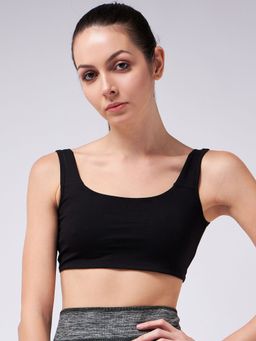 COLOR CAPITAL - Black Solid Bralette Bra