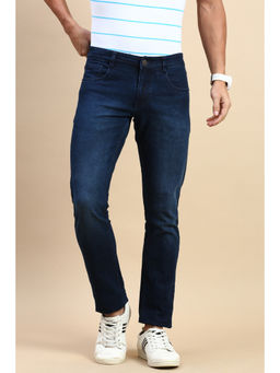 Classic Polo - Men Navy Blue Slim Fit Solid Jeans