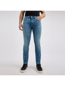 Pepe Jeans - Men Blue Mid Rise Slim Powerflex Extra Stretchable Jeans
