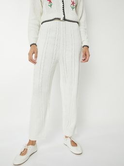 max - Womens White Knit Trouser