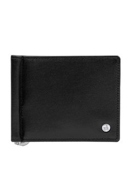 Eske - Jona Black Textured Leather Mens Bifold Money Clip with Rfid 8 Card Slots