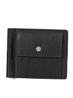 Eske - Nix Black Textured Leather Mens Bifold Money Clip with Rfid 10 Card Slots