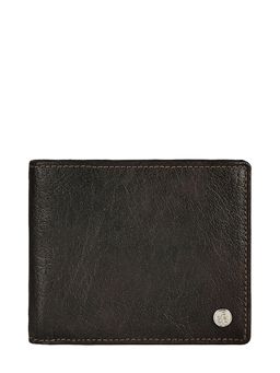 Eske - Spicer Brown Textured Genuine Leather Mens Bifold Wallet Rfid 12 Card Holders