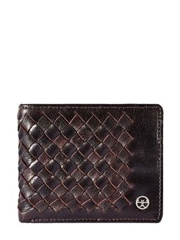 Eske - Dennis Brown Textured Genuine Leather Mens Trifold Wallet 3 Card Holders