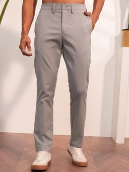 LOCOMOTIVE - Men Grey Mid Rise Full Length Trouser