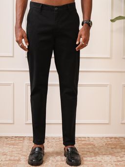 LOCOMOTIVE - Men Black Mid Rise Full Length Trouser
