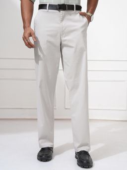 LOCOMOTIVE - Men Grey Straight Fit Chinos