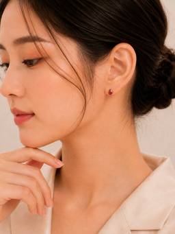 ZAISHA - Imperial Drop Studs Earrings - 18K Gold Plated