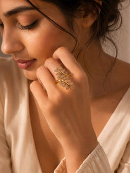 Zeraki Jewels - Lime Adjustable Ring