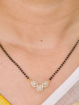 Zeraki Jewels - Mia Gold full Black Beads Mangalsutra Gold