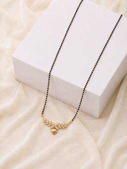 Zeraki Jewels - Nora Full Black Beads Mangalsutra Gold