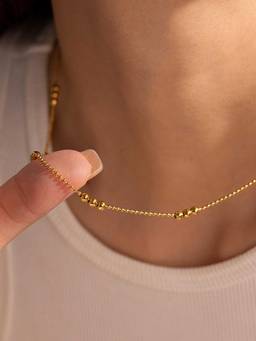 ZAISHA - Whisper Bead Necklace - 18K Gold Plated