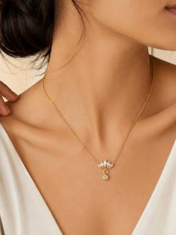 ZAISHA - Tiara Drop Necklace - 18K Gold Plated