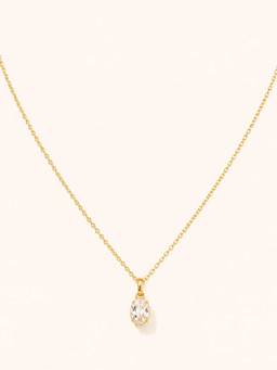 ZAISHA - Oval Solitaire Necklace - 18K Gold Plated