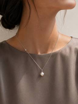 Stone Story By Shruti - Pearl Drop Pendant Necklace for Women in 925 Sterling Silver